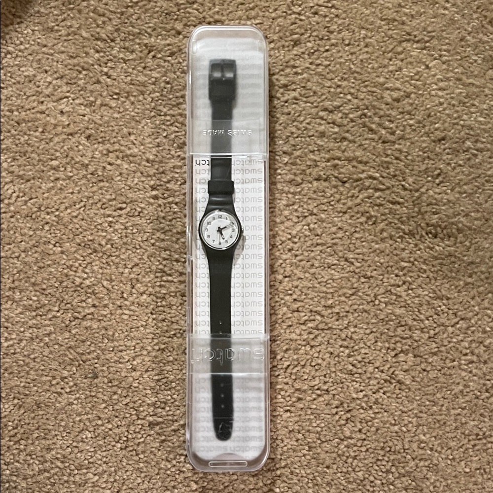 Swatch Classic Black and White Watch